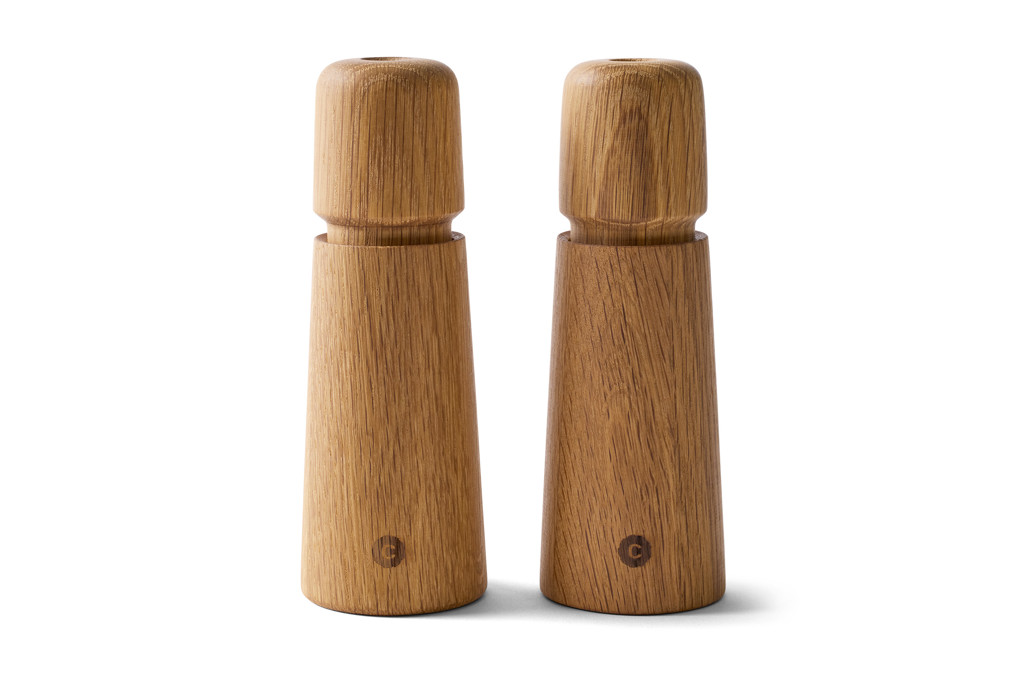 Stockholm / 2pcs. grinder set / Natural / 17cm / Oak